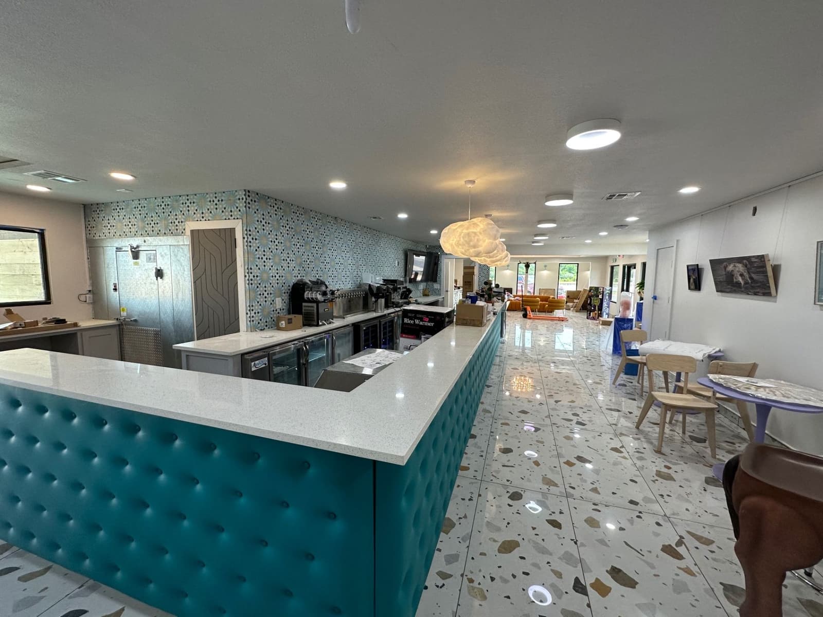 Interior bar and dining area